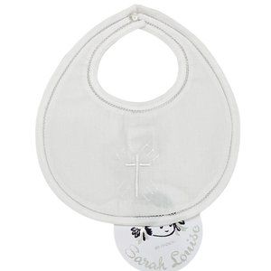 Sarah Louise Holy Cross Christening Bib 003309